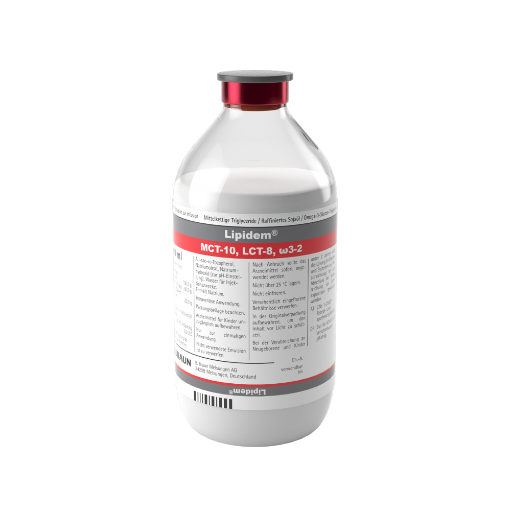 Lipidem, GB 500 ml-Emulsion zur Infusion, Glasflasche, 500 ml, 3096341