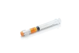 Chemfort Syringe adaptor lock-Picture of Chemfort Syringe adaptor lock connected to Syringe