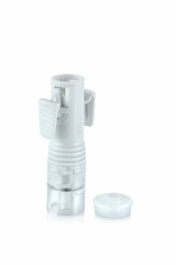 Chemfort Syringe adaptor-Upright sideview of Chemfort Syringe adaptor without a protective cap