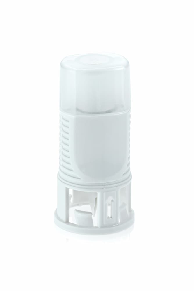 Chemfort vial adaptor-Sideview of Chemfort vial adaptor with a protective cap
