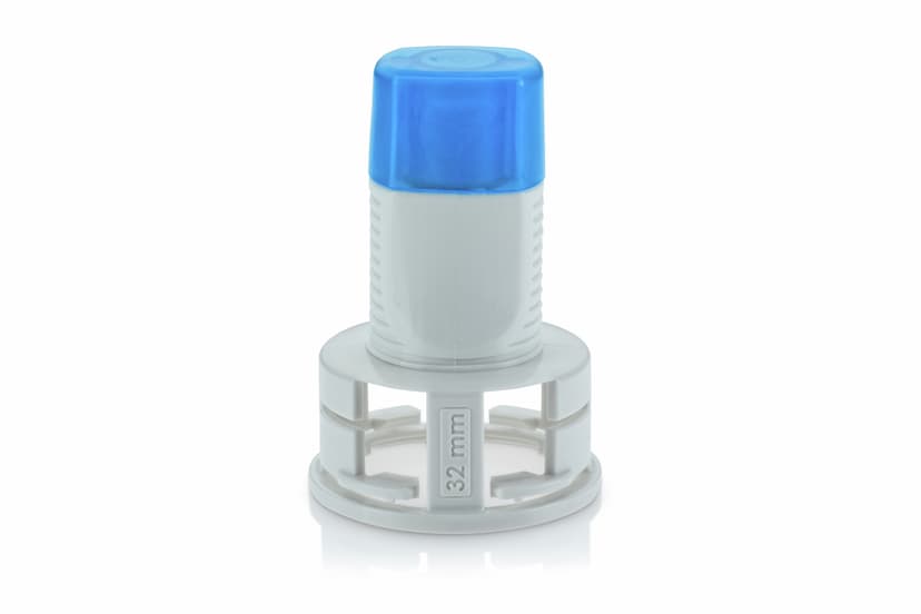 Chemfort vial adaptor-Picture of Chemfort vial adaptor, 32mm with a protective cap