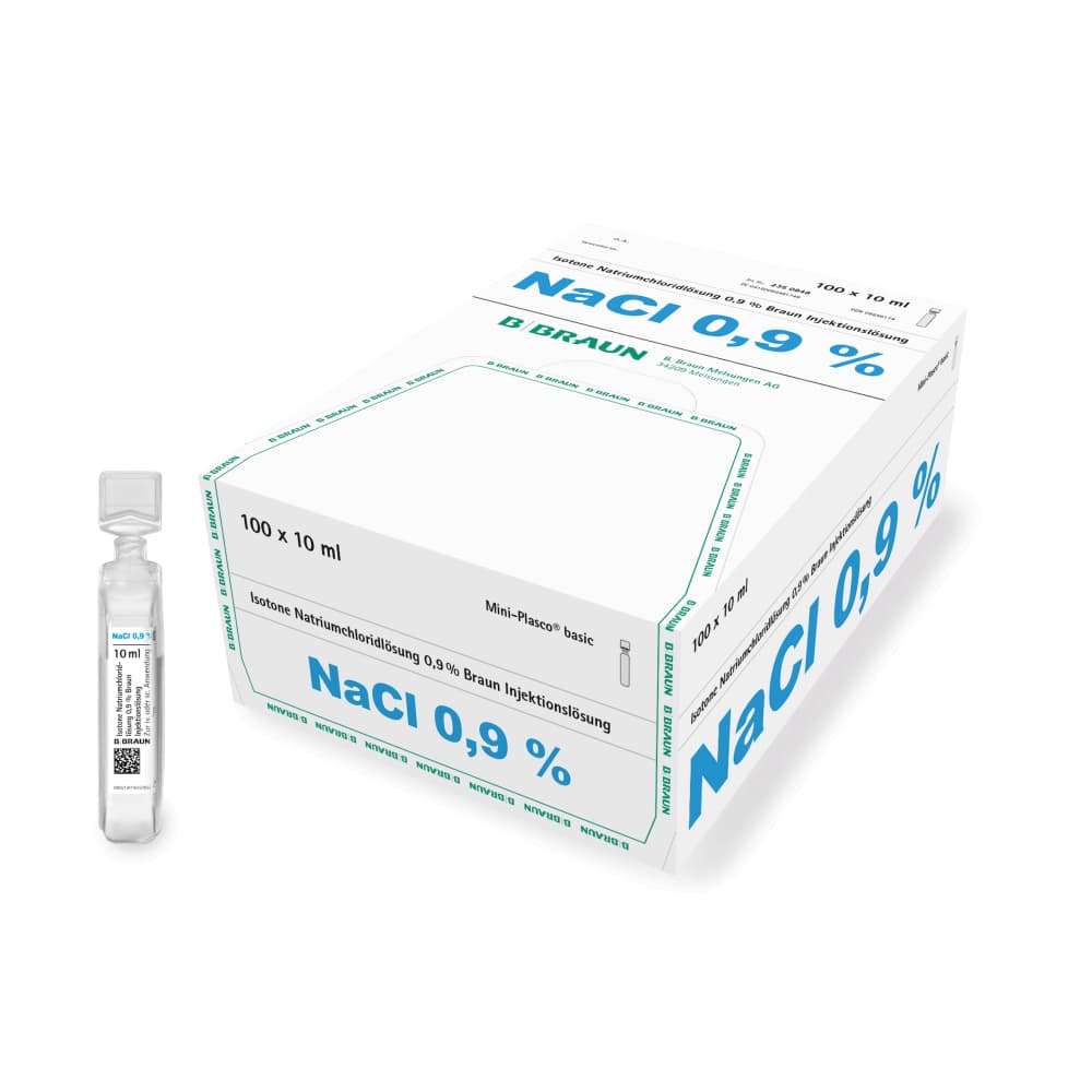 Natriumchlorid 0,9 % Braun, MPb 10 ml-Injektionslösung, Mini-Plasco® basic 10 ml, 2350848