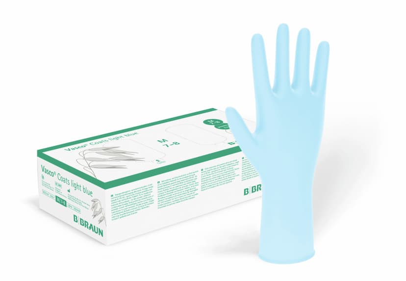 Vasco® Coats light blue-Vasco® Coats light blue, Größe M, Handschuh und Karton