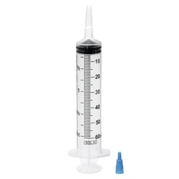 SOL-M 60 ml, Dreiteilige Einmalspritze m-Dreiteilige Einmalspritze mit Katheteransatz und Luer Adapter, 60 ml